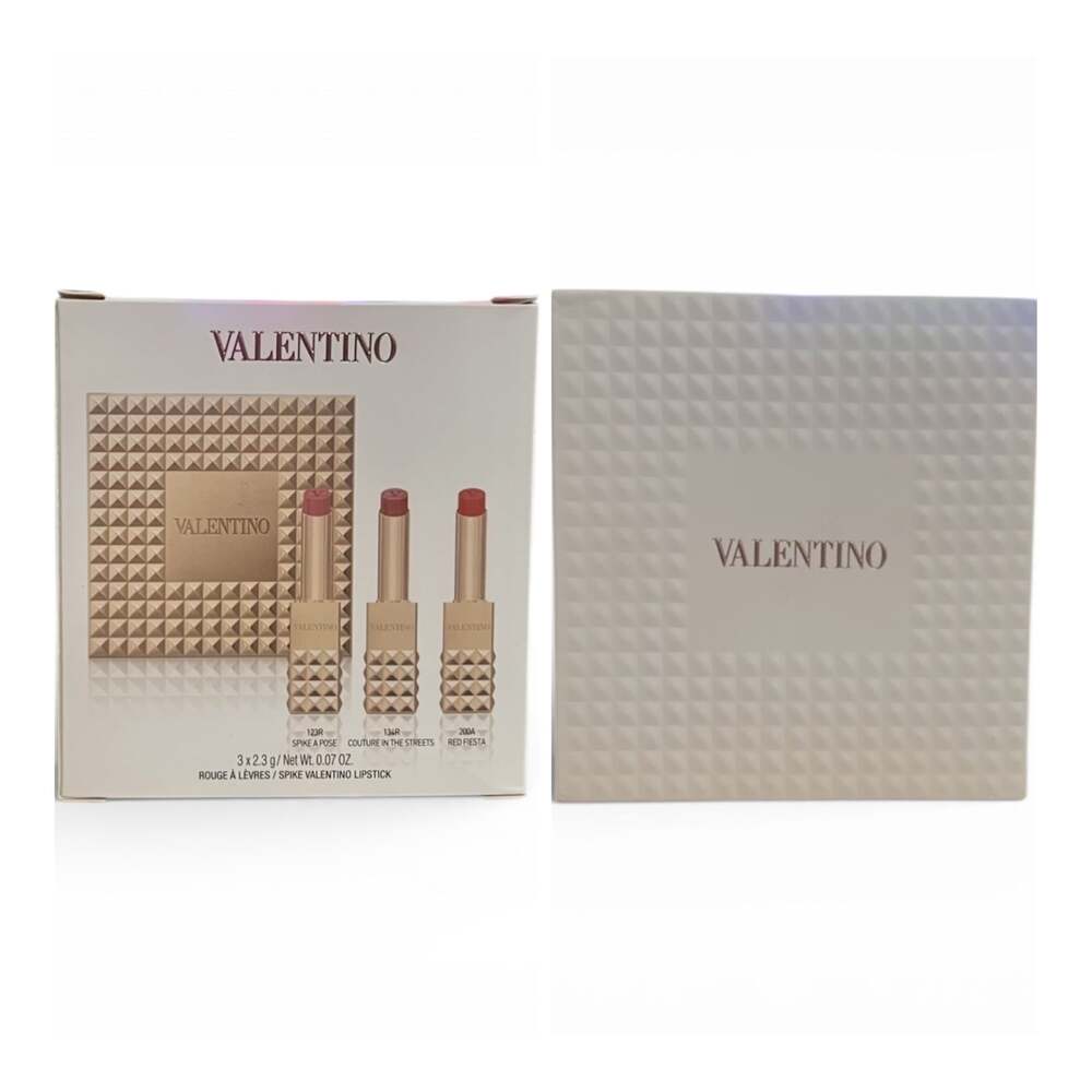 Valentino Spike Buttery Matte Refillable Lipstick Trio $150 Value - Picture 2 of 9